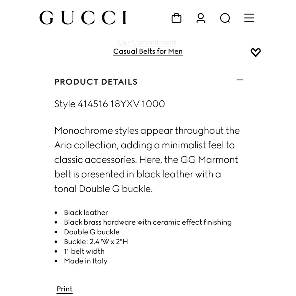 Gucci Men’s GG Marmont Belt - Picture 15 of 15